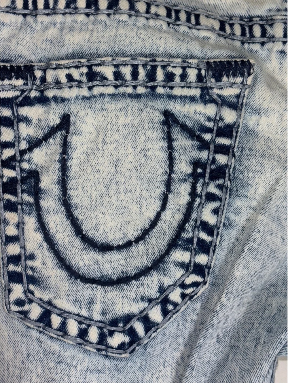 True Religion Ricky Jeans Mens 30 Acid Wash Relaxed Straight Y2K Denim